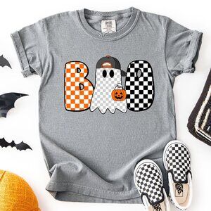 New 100% Cotton Boo Ghost Toddler Boy Halloween Graphic T-Shirt Youth XS-XL